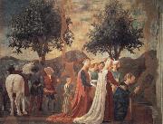 Piero della Francesca Die Konigin von Saba betet das Kreuzesholz an Sweden oil painting artist